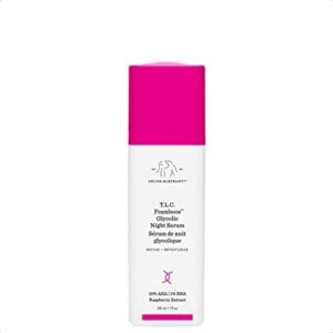 Drunk Elephant T.L.C. Framboos Glycolic Night Serum – Skin Care Brightening Night Serum. Repackaging (30 mL / 1 Fl Oz)