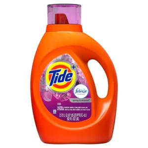 Tide Liq 2X HE Febreze Freshness Spring & Renewal Turbo Clean 59 Loads – 92oz/4pk Case/4