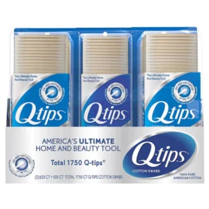 Q-Tips Cotton Swabs Extra Value (2 x 625) + 500 – 1,750ct/1pk Case/1