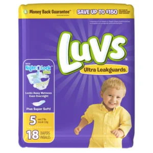 Luvs Ultra Leakguards Diapers Size#5 – 18ct/4pk Case/4