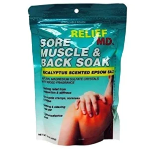 EPSOM SALT Relief MD Sore Muscle & Back Eucalyptus – 16oz/12pk Case/12