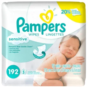 Pampers Wipes Sensitive Refills 3x -192ct/4pk Case/4