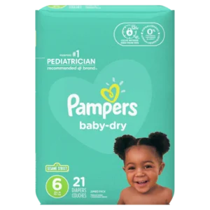 Pampers Baby Dry Diapers Size 6 – 21ct/4pk