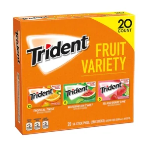 Trident Fruit Gum Variety Pack – 20ct/1pk Case/20