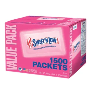 Sweet’Low Sugar Substitute Packets – 53oz/3.5lb/1500pk Case/1500