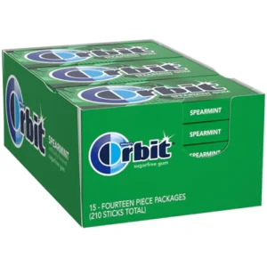 Orbit Spearmint Sugar-Free Gum – 14ct/15pk Case/15