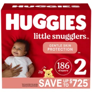 HUGGIES Little Snugglers Size 2 – 186ct/1pk Case/1