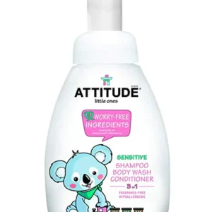 Attitude Little Ones 3in1 Foaming Wash Fragrance Free – 10oz/6pk Case/6