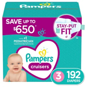 Pampers Cruisers Diapers Size 3 – 192ct/1pk