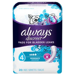 Always Discreet Moderate Absorbency Pads – 20ct/3pk Case/3