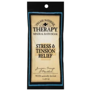 Village Naturals Therapy Aches & Pains Tension Relief Mineral Bath Soak Packet – 2oz/12pk Case/12