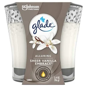 GLADE Jar Candle Air Freshener Sheer Vanilla Embrace – 3.4oz/6pk