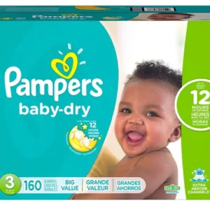 Pampers Baby-Dry ECON Size 3 – 160ct/1pk (new) Case/1