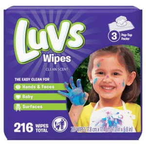 Luvs Baby Wipes 3X72 Pop-Top Clean Scent – 216ct/4pk Case/4