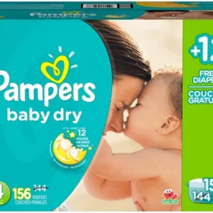 Pampers Baby-Dry ECON BONUS Size 4 – 156ct/1pk Case/1