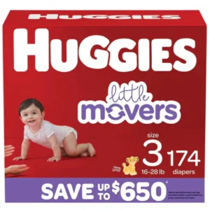 Huggies Little Movers Diapers Size 3 – 174ct/1pk