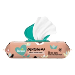 Pampers Baby Wipes Expressions Fresh Bloom Scent 1X Pop-Top – 56ct/8pk Case/8