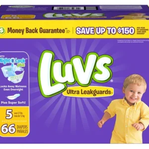 Luvs Ultra Leakguards Diapers BOX Size#5 – 66ct/1pk Case/1