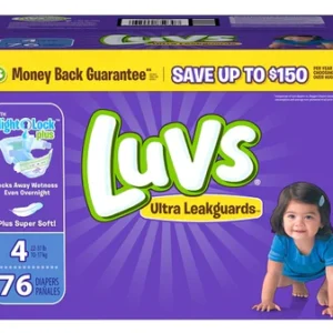 Luvs Ultra Leakguards Diapers BOX Size#4 – 76ct/1pk Case/1