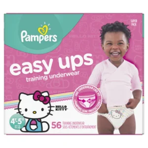 Pampers SUPER GIRLS EASY UPS 4T-5T size 6 – 56ct/1pk Case/1