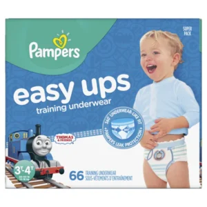 Pampers SUPER BOYS EASY UPS 3T-4T size 5 – 66ct/1pk Case/1